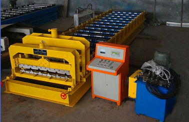 Custom Made Glazed Tile Machine / Cold Roll Forming Machine For Colored Steel Sheet