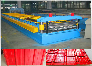 Glazed Color Roof Sheet Roll Forming Machine With Pillar Structure Design