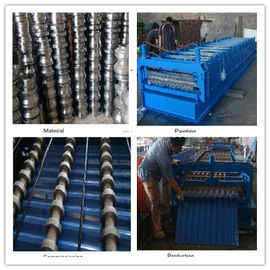 Guide Pillar Roof Sheet Glazed Tile Roll Forming Machine with 18 Station Groups