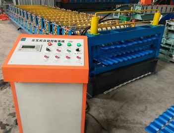 Chain Driving Double Layer Roll Forming Machine 1200 mm Coil Sheet Feeding