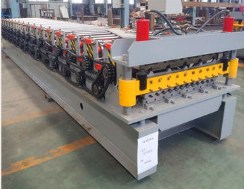 PLC System Wall Panel Roll Forming Machine Horizontal Roller Manual Screw Tensioning