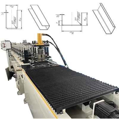 Width adjustable metal U channel steel lining profile rolling machine