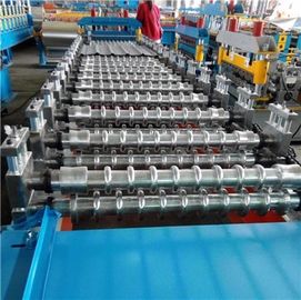 PLC System Roof Roll Forming Machine / Metal Roofing Forming Machine 7.5KW Hydraulic Power