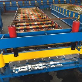 12 - 16 Rows Roof Roll Forming Machine With 5 Ton Hydraulic Decoiler