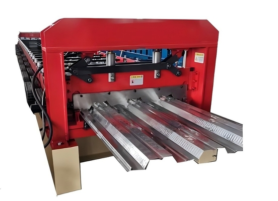 High Efficiency Metal Roof Deck Roll Forming Machine with 3x11kw Main Motor Power