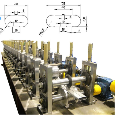 Interlocked Light Keel Roll Forming Machine Oval Tube Gcr12mov