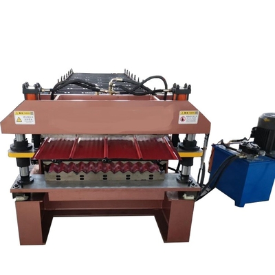 7.5Kw Corrugated Sheets Roll Forming Machine PLC Double Layer PPGI PPGL