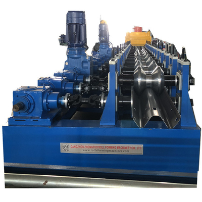 SGS Highway Guard Rail Two Wave Or W Beam Roll Forming Machine 12m/Min