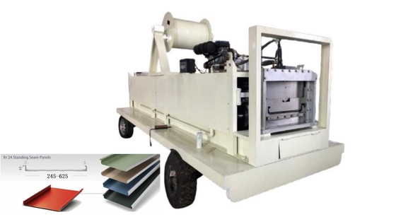 PLC Control System Standing Seam Roll Forming Machine Customizable Language