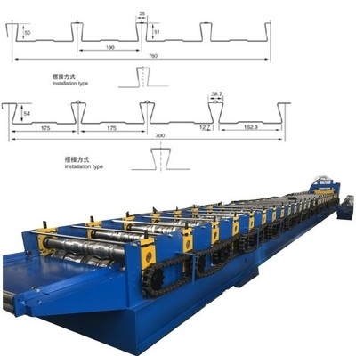 High Speed Dovetail Shape Floor Steel Decking Roll Forming Machine