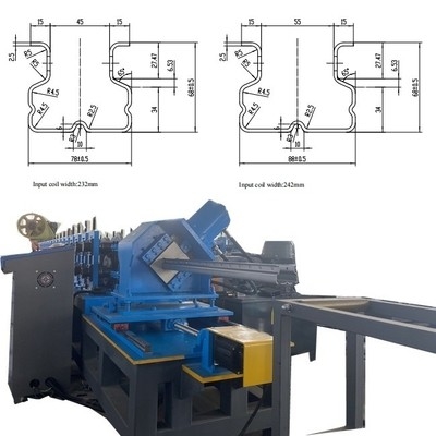 Advanced Shelf Panel Roll Forming Machine For Upright Racks With Punching And Cutting Systems