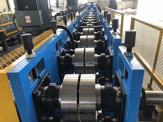 Customized Slotted Unistrut Channel Roll Forming Machine With Welding Seam And 70-90mm Roller Diameter