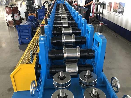 Customized Slotted Unistrut Channel Roll Forming Machine With Welding Seam And 70-90mm Roller Diameter