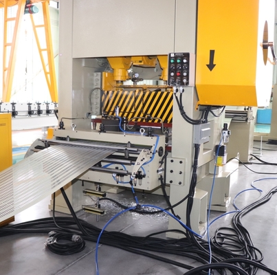 Automatic punching and cut to length production line