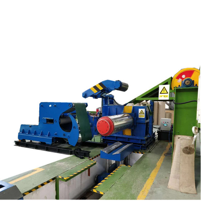 11kw Metal Slitting Line PLC Control Hydraulic Decoiler Adjustable