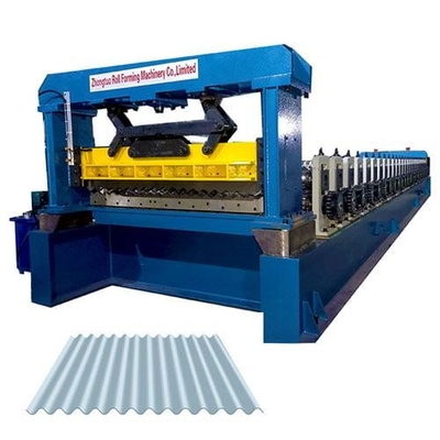 Chain Transmission Building Corrugated Roofing Sheet Machine 15 Forming Station