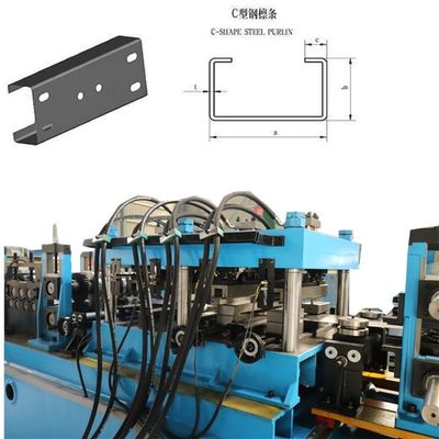pm133818151-fully_automatic_c_purline_rolling_forming_machine_with_stacker Fully automatic C purline rolling forming machine with stacker