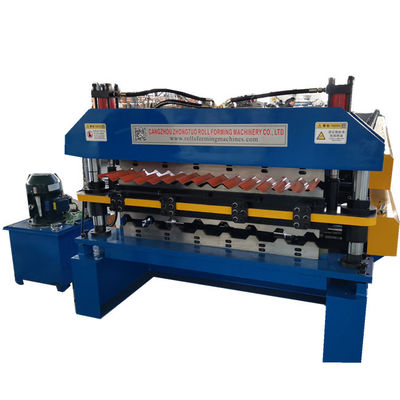 CE Double Layer PPGI Metal Roofing Sheet Roll Forming Machine For Nicaragua