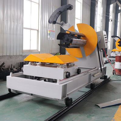 pm156891486-movable_automatic_decoiler_machine_hydraulic_with_loading_car Movable Automatic Decoiler Machine Hydraulic With Loading Car