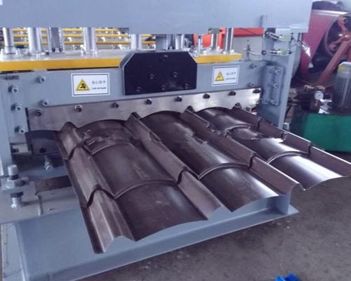 European Style Glazed Tile Machine For Partial Arc Color Steel Roof