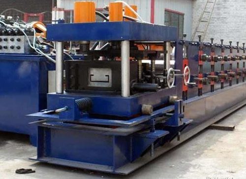 6 Tons Total Weight CZ Purlin Roll Forming Machine With Sheet Metal Straightening