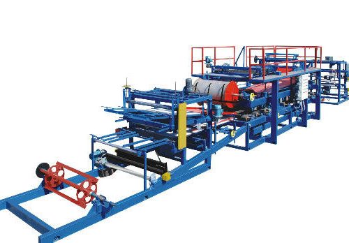 pm16465018-eps_sandwich_panel_production_line_pu_foam_coated_for_different_colors EPS Sandwich Panel Production Line PU / Foam Coated For Different Colors
