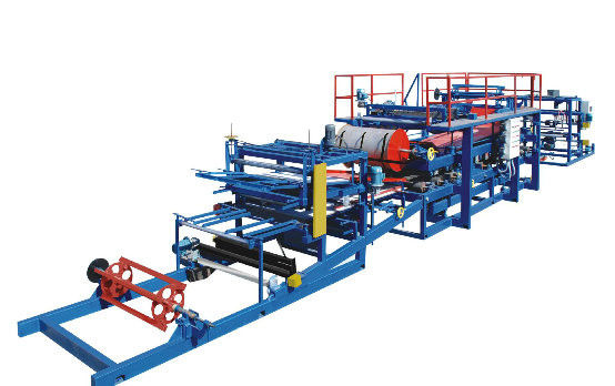 pm16465018-eps_sandwich_panel_production_line_pu_foam_coated_for_different_colors EPS Sandwich Panel Production Line PU / Foam Coated For Different Colors