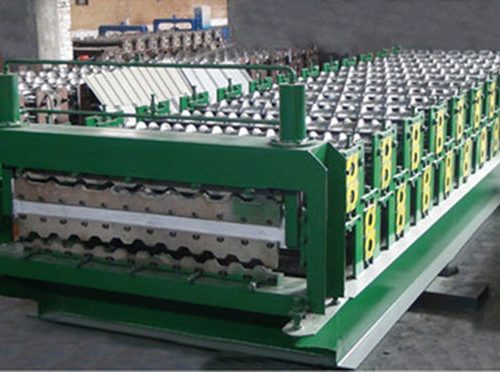 pm16740060-chain_driving_double_layer_roll_forming_machine_1200_mm_coil_sheet_feeding Chain Driving Double Layer Roll Forming Machine 1200 Mm Coil Sheet Feeding