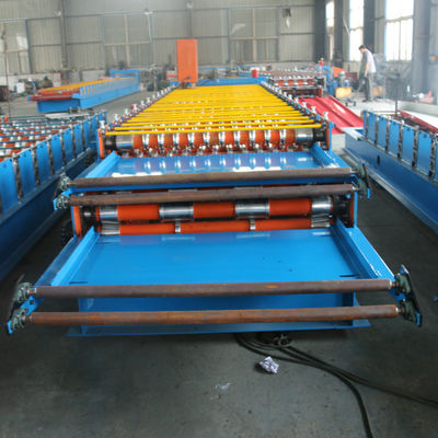 Chain Driving Double Layer Roll Forming Machine 1200 Mm Coil Sheet Feeding
