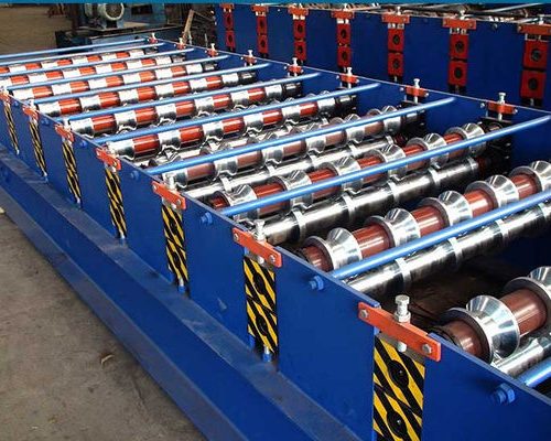 Solid Shaft Roof Roll Forming Machine / Corrugated Sheet Making Machine