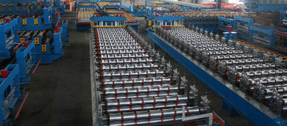 Building Roofing Corrugated Sheet Roll Forming Machine 1250MM Width