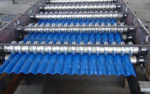 pm16911324-6_15m_min_rolling_speed_roof_roll_forming_machine_0_4_0_7mm_material_thickness 6 - 15m / Min Rolling Speed Roof Roll Forming Machine 0.4 - 0.7mm Material Thickness