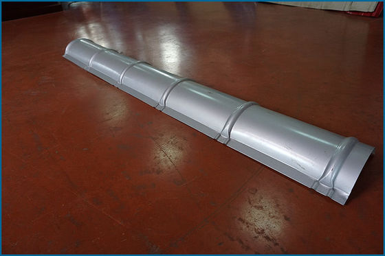 Automatic Galvanized Ridge Cap Tile Forming Machine / Roofing Sheet Roll Forming Machine