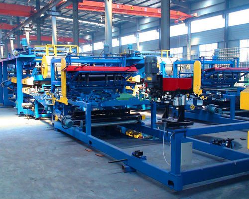 pm17094011-automatic_pu_foam_sandwich_panel_production_line_good_heat_preservation_capacity Automatic PU Foam Sandwich Panel Production Line Good Heat Preservation Capacity