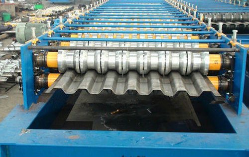 Color Steel Sheet Truck Panel Roll Forming Machine 10 Meters Length 8 T Weight