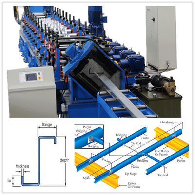 pm17141812-automatic_z_purlin_roll_forming_machine_5_tons_manual_uncoiler_plc_control Automatic Z Purlin Roll Forming Machine 5 Tons Manual Uncoiler PLC Control
