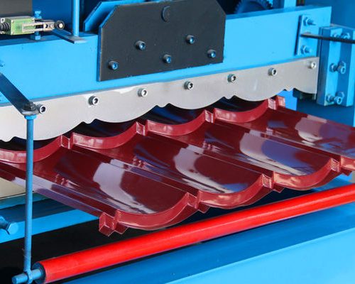 Hydraulic Cutting Steel Sheet Roll Forming Machine / Roof Tile Making Machine