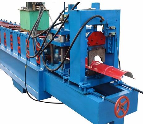 Aluminum Ridge Cap Metal Roofing Roll Forming Machine 8 - 12 M / Min Production Capacity