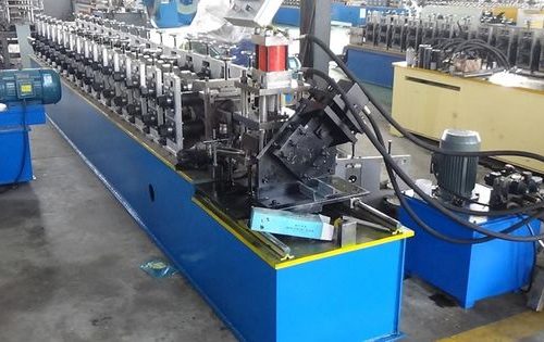 Roller Concrete Door Frame Roll Forming Machine / Aluminum Metal Window Frame Making Machine