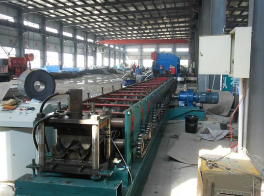 W Beam 5mm C Post Highway Guardrail Crash Barrier Roll Forming Machine
