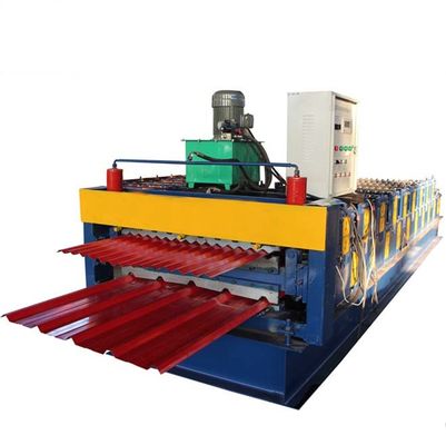 pm19134468-8m_min_galvanized_trapezoidal_shape_metal_roll_forming_machine_for_building 8m/Min Galvanized Trapezoidal Shape Metal Roll Forming Machine For Building