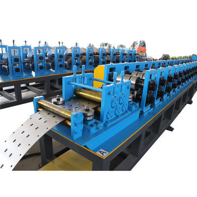 Advanced Shelf Panel Roll Forming Machine For Upright Racks With Punching And Cutting Systems