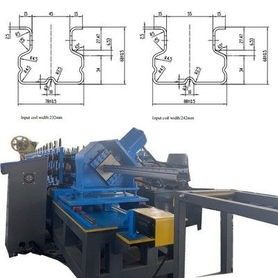 Advanced Shelf Panel Roll Forming Machine For Upright Racks With Punching And Cutting Systems