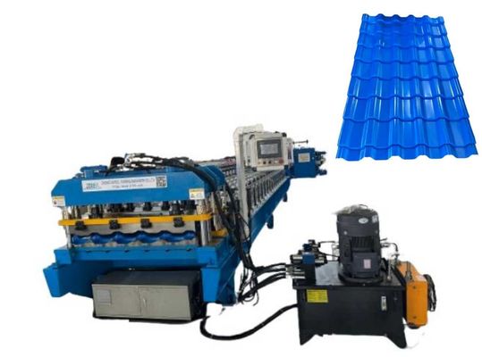 pm198649600-high_working_speed_electric_0_8mm_glazed_tile_roll_forming_machine High Working Speed Electric 0.8mm Glazed Tile Roll Forming Machine