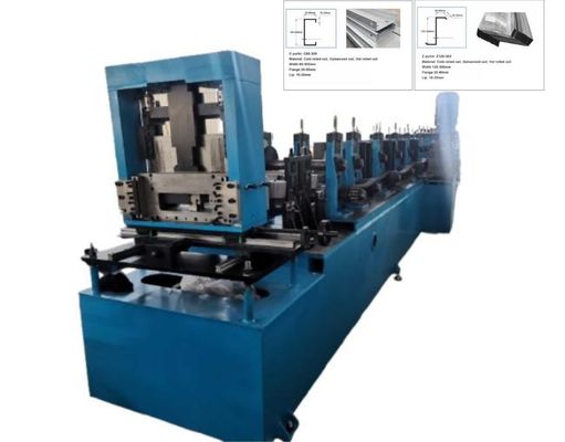 pm198783687-auto_size_changeable_c_z_purlin_roll_forming_machine_for_galvanized_coil Auto Size Changeable C Z Purlin Roll Forming Machine For Galvanized Coil