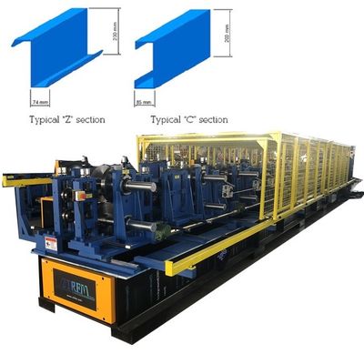 pm204814402-fully_automatic_adjustable_cz_purlin_machine_before_shearing Fully Automatic Adjustable CZ Purlin Machine Before Shearing