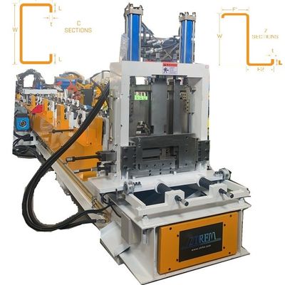 pm204895076-intelligent_cz_purline_rolling_forming_machine_after_shearing_with_customized_punching_holes Intelligent CZ purline rolling forming machine after shearing with customized punching holes