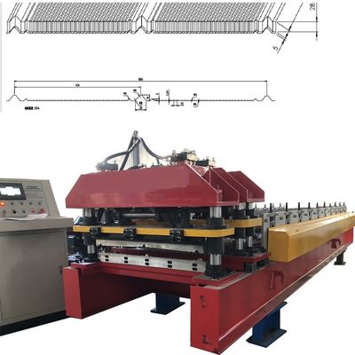 pm36732305-350h_steel_glazed_tile_roofing_machine_gcr15_roller_5_5kw_step_tile_machine 350H Steel Glazed Tile Roofing Machine Gcr15 Roller 5.5KW Step Tile Machine