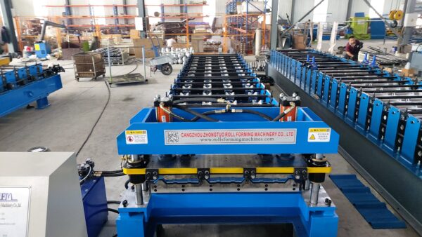 20210804 693 840 Trapezoidal Roofing Sheet Roll Forming Machine | Automatic Metal Roof Panel Production Line